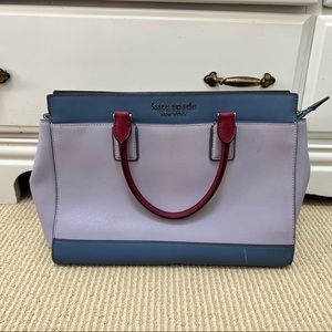 Kate Spade New York Cameron Large Satchel Purse (Frozen Lilac Multi)